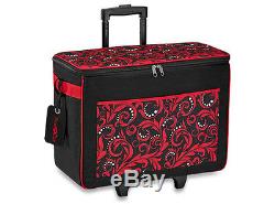 Brother ScanNCut Scan N Cut CATOTER Rolling Tote Bag with Logo Luggage Tag! RED
