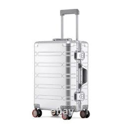 Business Case 20 24 28 Aluminum Travel Luggage Suitcase Bag Spinner Rolling