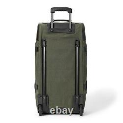 CC FILSON Large Rugged Twill Rolling Duffle Bag Bridal Leather Luggage USA Green