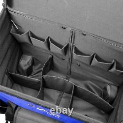 CONSTRUCTION HEAVY DUTY Rolling Tool Bag Tote With Pop Up 20 Handle Wheels