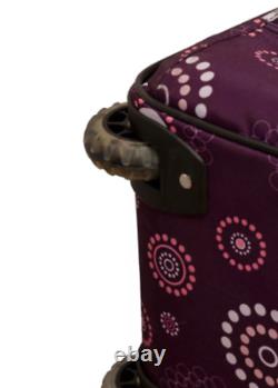Carry On Duffel Bag Womens Purple Flight Purse Airport Flying Luggage Rolling