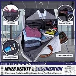 Carry-on Suit Rolling Garment Bag for Men Travel, New & Improved Dark Jeans