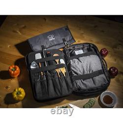 Chef Knife Backpack Set with Knife Roll Bag 40+ Pockets for Knives & Tools