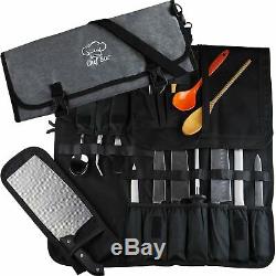 Chef Knife Backpack Set with Roll Bag 20+ Pockets for Knives & Kitchen Uten