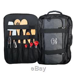 Chef Knife Backpack Set with Roll Bag 30 + Pockets for Knives & Tools