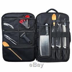 Chef Knife Backpack Set with Roll Bag 30 + Pockets for Knives & Tools