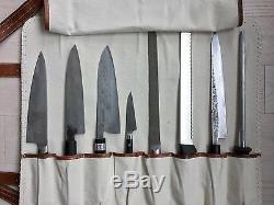 Chef Leather Knife Roll/ Handmade knife bag/ Tool bag/ FREE SHIPPING