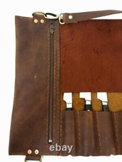 Chef knife roll bag / Leather Roll/kitchen