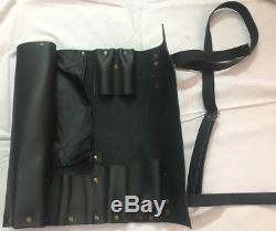 Chef-knife-roll-bag in Leather Black