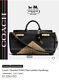 Coach 1941 DOUBLE Swagger 43 COLORBLOCK Quilted Rivets Black NAPPA leather 25489