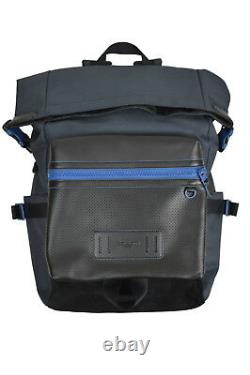 Coach F36090 Midnight Navy Blue Terrain Roll Top Canvas Backpack Bookbag 18791-1