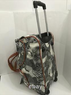 Cynthia Rowley New York Snake Print Luggage Large Rolling Travel Bag