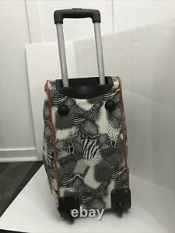 Cynthia Rowley New York Snake Print Luggage Large Rolling Travel Bag