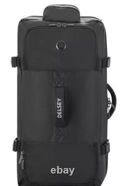 DELSEY Paris Raspail Rolling Wheeled Duffle Bag $340 Black