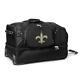Denco Rolling Bottom Duffel Bag 27 NFL New Orleans Saints Polyester In Black