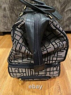 Diane Von Furstenberg 21x10x13 Travel Bag Carry On Rolling Wheels Bronze & Black