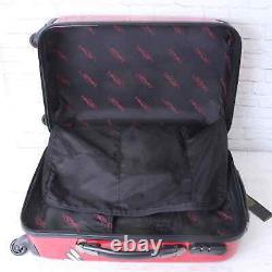 Ed Hardy by Christian Audigier Red Tiger Rolling Luggage Suitcase Bag Zip Travel