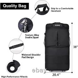 Expandable Foldable Luggage Suitcase Rolling Duffel Bag Travel Bag for Men Women