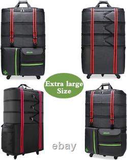 Extra Large Size Expandable Lightweight Luggage Rolling Duffel Bag XXL with Whee