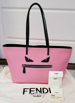 FENDI roll bag monster tote leather pink 8BH185-68B