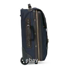 FILSON Rolling Carry-On Bag Navy Luggage Canvas Leather Medium -$625