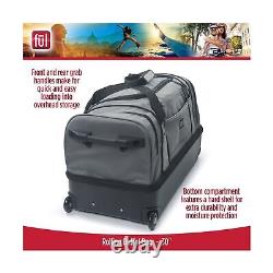 FUL Workhorse 30 Inch Rolling Duffel Bag, Travel Luggage with Wheels Black