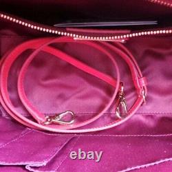 Ferragamo Beky Purple and Red Leather Tote/Shoulder Bag G328/01
