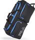 Fila 7-Pocket Large Rolling Duffel Bag, Black/Blue, One Size Black/Blue