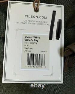 Filson Dryden Rolling 2-Wheel Carry On 1000D Cordua Bag Otter Green NWT