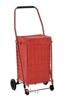 Foldable Rolling Basket Shopping Cart Grocery Bag Laundry Travel Swivel Wheels