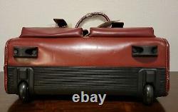 Franklin Covey Rolling Briefcase Carry On Travel Bag Laptop Case Burgundy. NEW