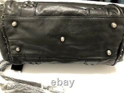 Frye Roxanne RARE! Vintage Black Leather Satchel Purse Handbag