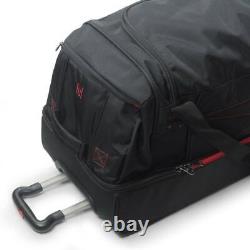Ful Duffel Bag Rolling Tour Manager 36 5-Pocket Retractable Handle Nylon Black
