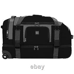 Ful Rig Rolling Duffel Bag, Travel Luggage Bag with Wheels, 30 Inches, Black