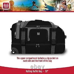 Ful Rig Rolling Duffel Bag Travel Luggage Bag with Wheels 30 Inches Black