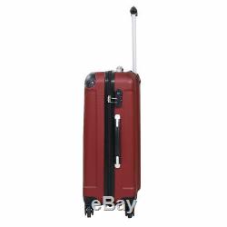 GLOBALWAY 3 Pcs Luggage Travel Set Bag ABS Trolley Suitcase New