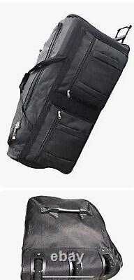 Gothamite 36-inch Rolling Duffle Bag with Wheels Luggage Bag Hockey Bag Black