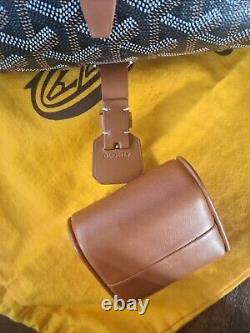 Goyard Watch Roll Montre Voyage Case Backpack Bag Goyardine Tan Brown Boeing
