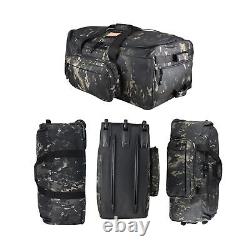 Greencity Duffel Bag Wheels Rolling Deployment Wheeled Military Suitcase Heav