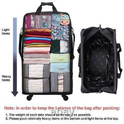 Hanke Expandable Foldable Luggage Suitcase Ripstop Rolling Travel Bag Lightwe