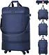 Hanke Expandable Rolling Travel Luggage Bag Suitcase Wheeled Duffel Bag Blue US