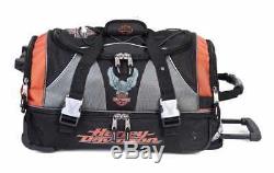 Harley-Davidson 21 inch Carry-On Duffel, Lightweight Wheeled Bag 99622-RUST/BLK