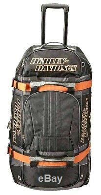 Harley-Davidson Bar & Shield 33 Rolling Wheeled Duffel Travel Luggage Bag 99410