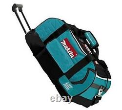 Heavy duty mobile rolling tool duffel bag on wheels with pockets, case / storage