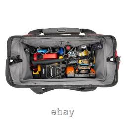 Husky Top Rolling Weather Resistant Tool Bag 18 total pockets 18-Inch Red