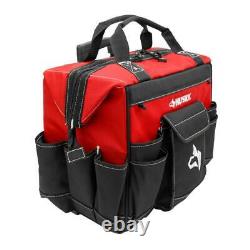 Husky Top Rolling Weather Resistant Tool Bag 18 total pockets 18-Inch Red