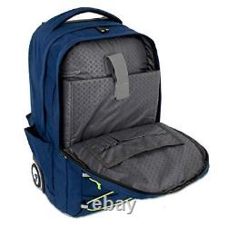J World New York Lash Rolling Backpack. Laptop Bag Wheeled Carry-On Travel Na