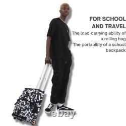 J World New York Lunar Rolling Backpack Laptop Bag with Wheels Camo 19.5
