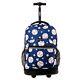 J World New York Sunrise Rolling Backpack. Roller Bag with Wheels, Base Ball, 18
