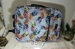 Jessica Simpson Weekender Rolling Carry-On Luggage Travel Bag Pineapple NWT